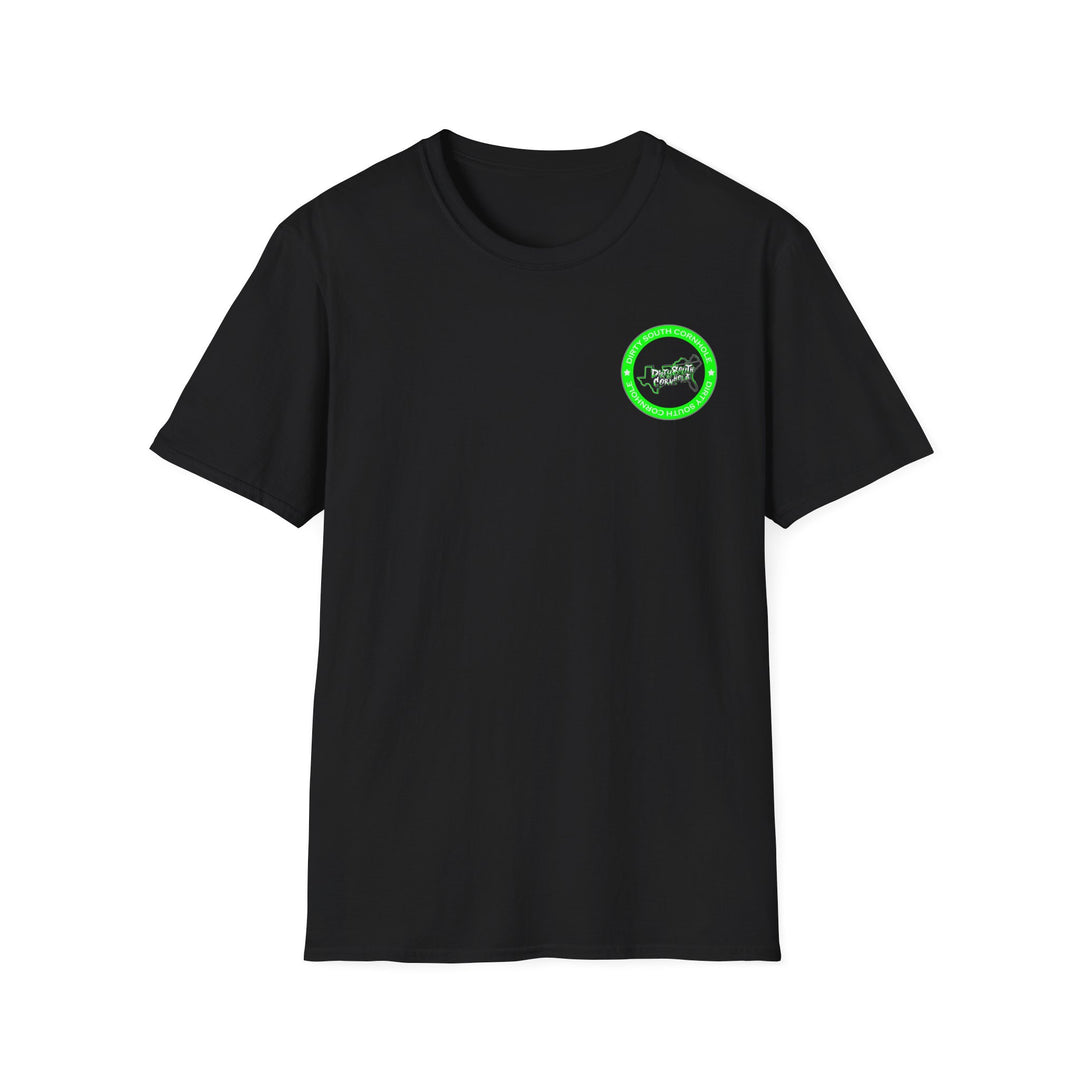DSC Unisex Softstyle T-Shirt - Lime/Black with American Flag
